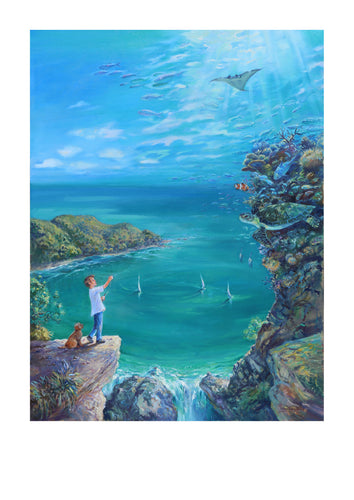 SALE - Coral Sky print, A2