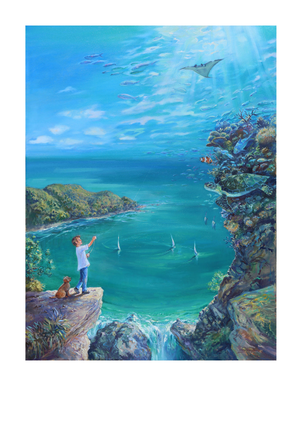 SALE - Coral Sky print, A2