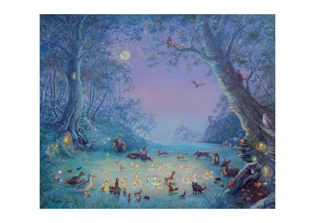 SALE - Moonlit Gathering print, A2