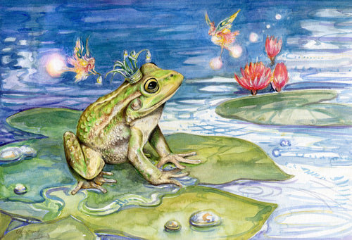 Original 'Frog Prince' collaboration piece between Josephine Davis and Olivia Bezett