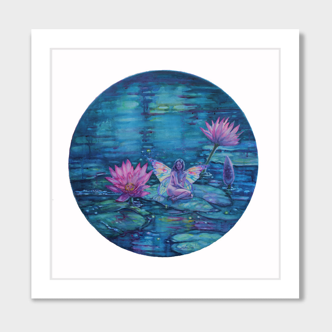 Water Nymph Drawing Water Nymph Print – Josephine Davis Artist