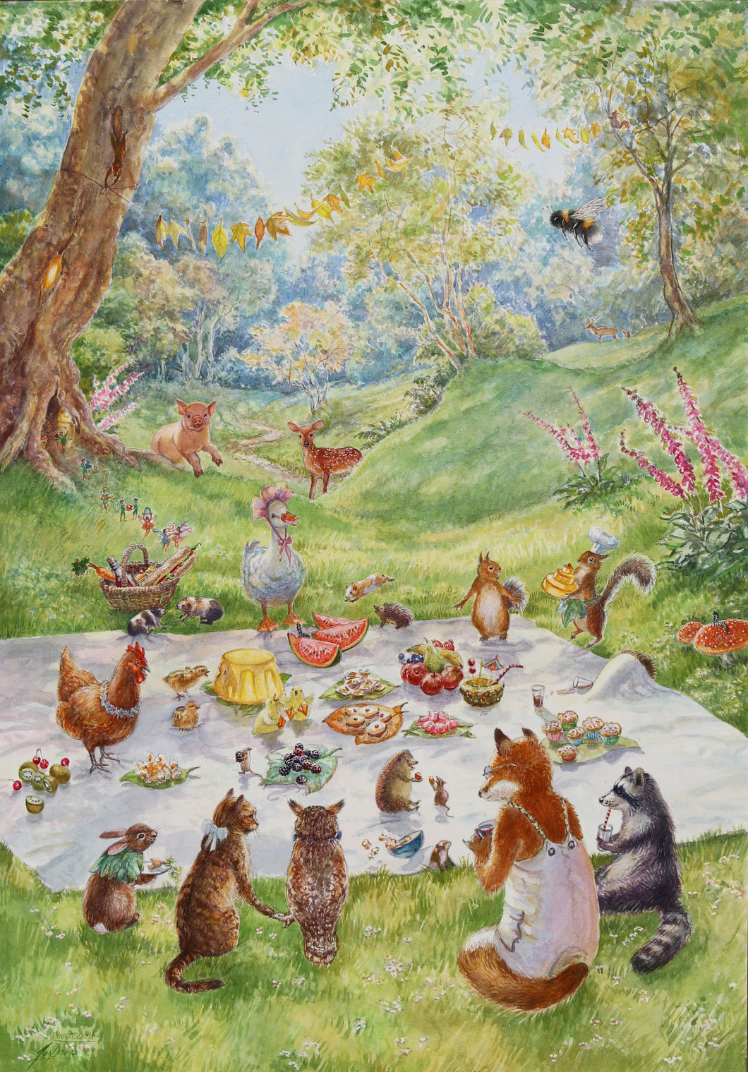 Original 'The Picnic' collaboration piece between Josephine Davis and Olivia Bezett